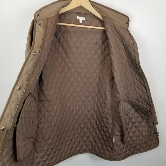 Garnet Hill Quilted Tan Jacket - Picture 4 of 9